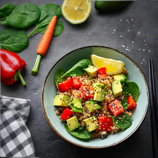 Quinoa-Gemüse-Bowl mit Avocado