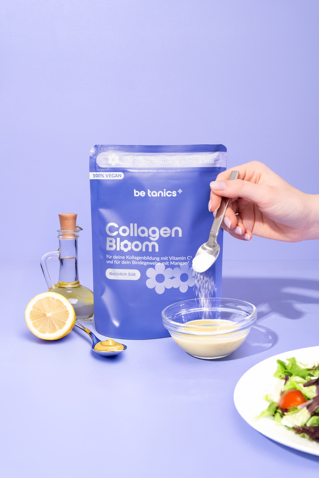Veganes Salatdressing mit CollagenBloom