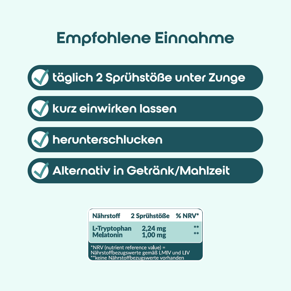 Deep Sleep - Einnahmeempfehlung