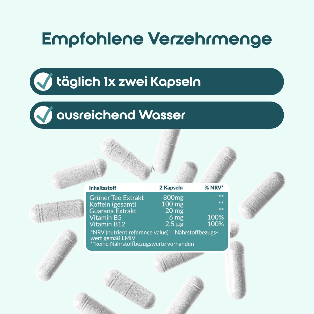 Energie Booster - täglich 1x zwei Kapseln